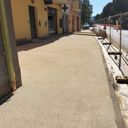 Anthea lavoro marciapiede Via Marecchiese Corpolò Rimini
